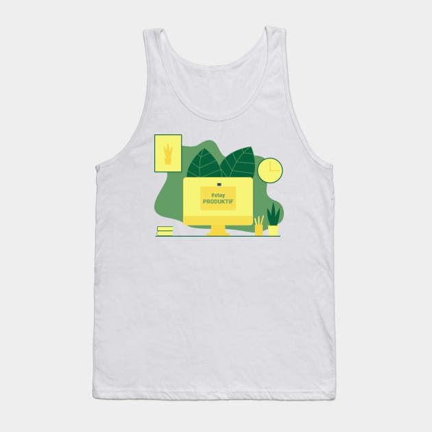 iMac flat illustration design Tank Top by andribrnd